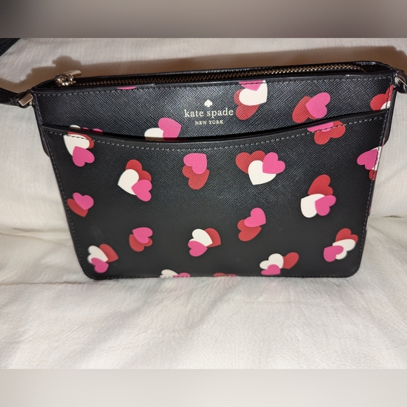 kate spade Handbags - Kate Spade Flutter Hearts Rory Crossbody Bag Black Multi EUC